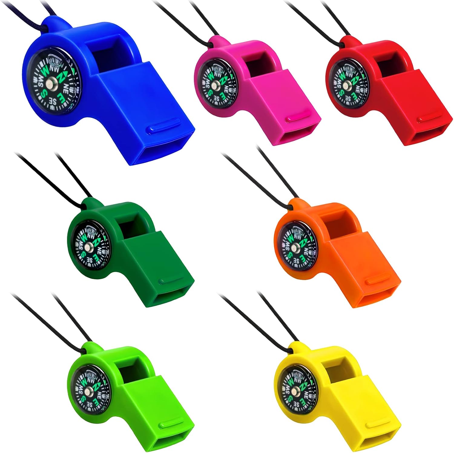 7 Pack 2-in-1 Whistle Compass  - Emergency Whistle Loud avis et prix