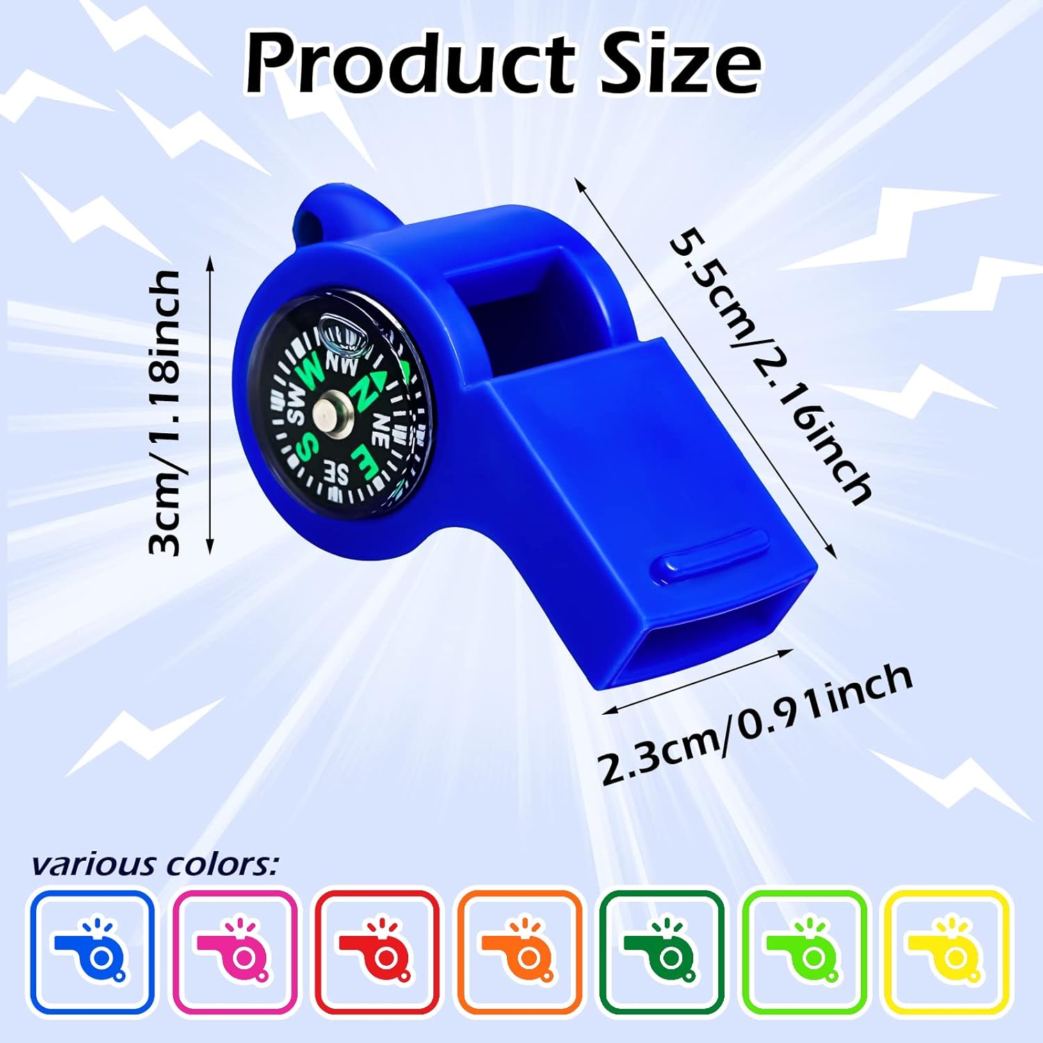 7 Pack 2-in-1 Whistle Compass  - Emergency Whistle Loud avis et prix