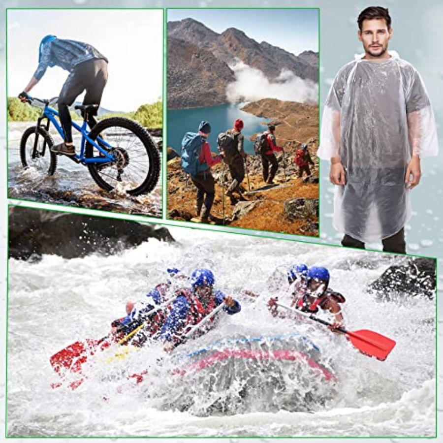 150 Pcs Disposable Rain Poncho - Emergency Poncho Rain avis et prix
