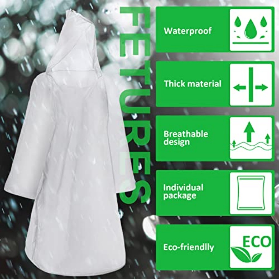 150 Pcs Disposable Rain Poncho - Emergency Poncho Rain avis et prix