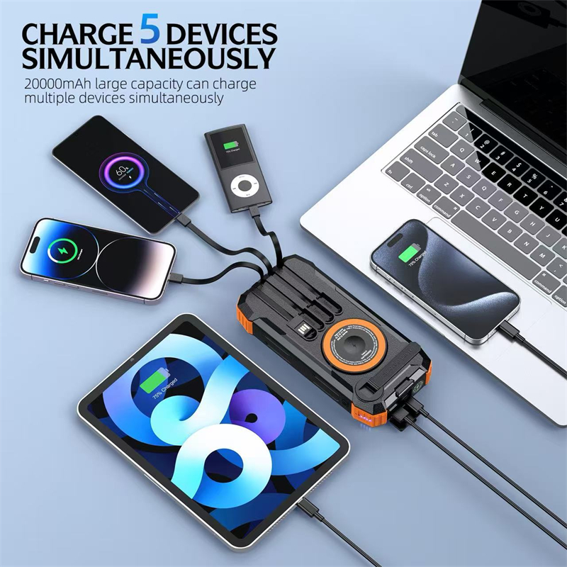 20000mAh Hand Crank Solar Powe - Solar Emergency Charger avis et prix