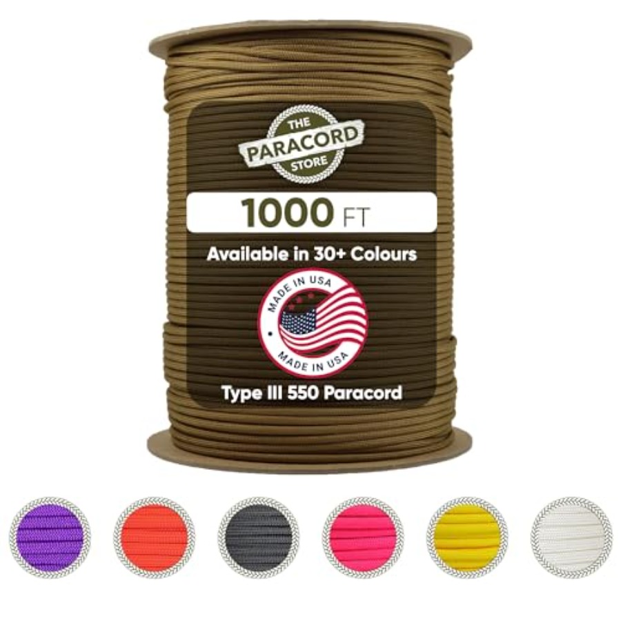 Type III 550 Paracord - 1000 F - Para Cord 1000Ft avis et prix