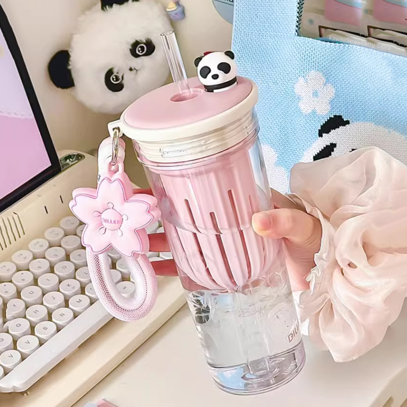 650ml Kawaii Water Bottle With - Water Purification Straw avis et prix
