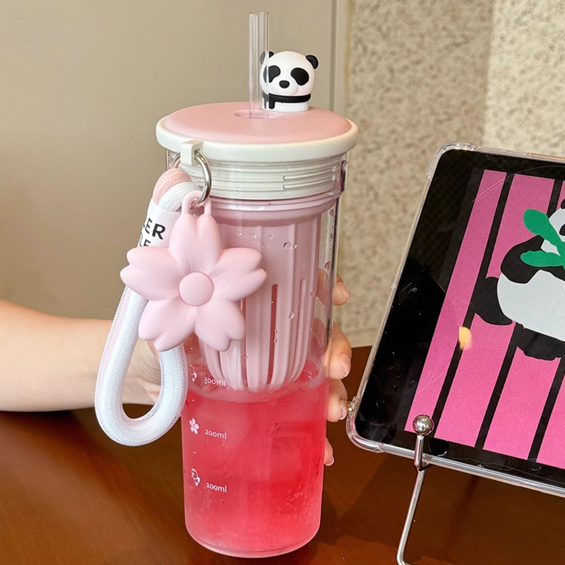 650ml Kawaii Water Bottle With - Water Purification Straw avis et prix