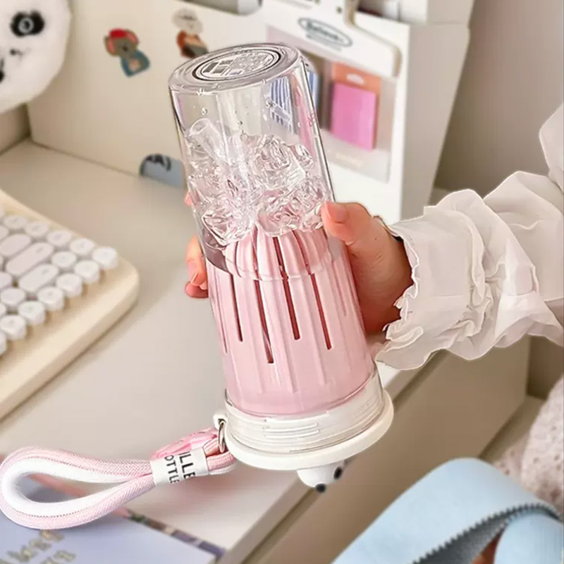 650ml Kawaii Water Bottle With - Water Purification Straw avis et prix