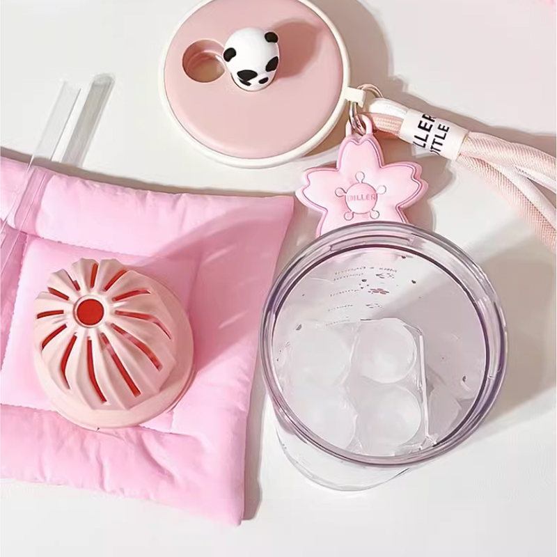 650ml Kawaii Water Bottle With - Water Purification Straw avis et prix