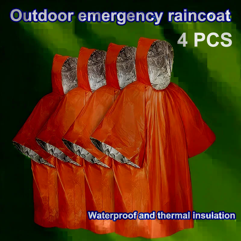 4PCS Emergency Survival Rain H - Survival Blanket Reflective avis et prix