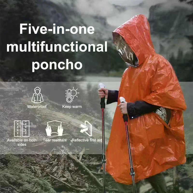 4PCS Emergency Survival Rain H - Survival Blanket Reflective avis et prix