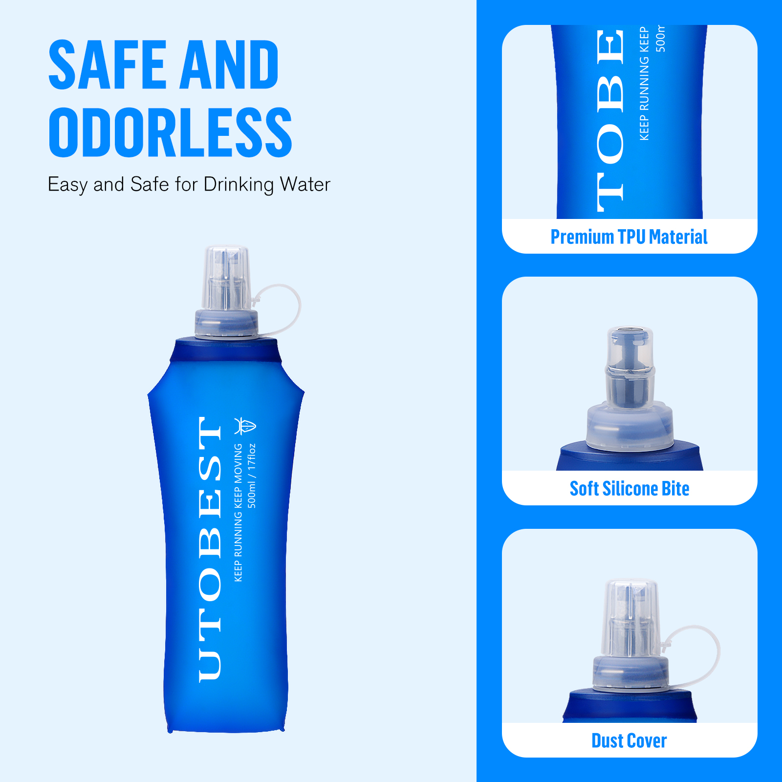 UTOBEST 250ml 350ml 500ml Soft - Water Bag Collapsible avis et prix