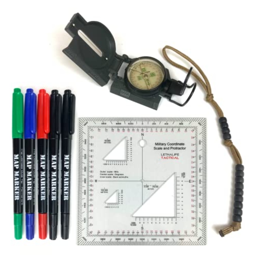 Land Nav Kit with Lensatic Com - Compass Lensatic avis et prix