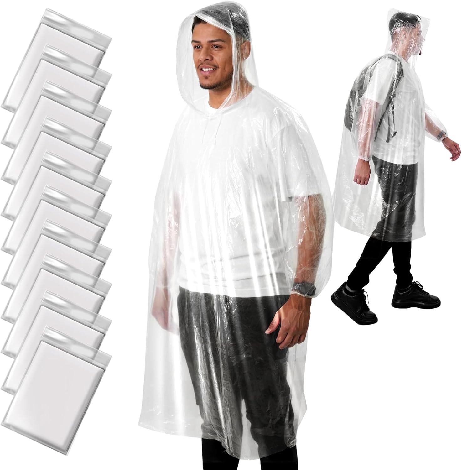 Disposable Rain Poncho for Adu - Emergency Poncho Rain avis et prix