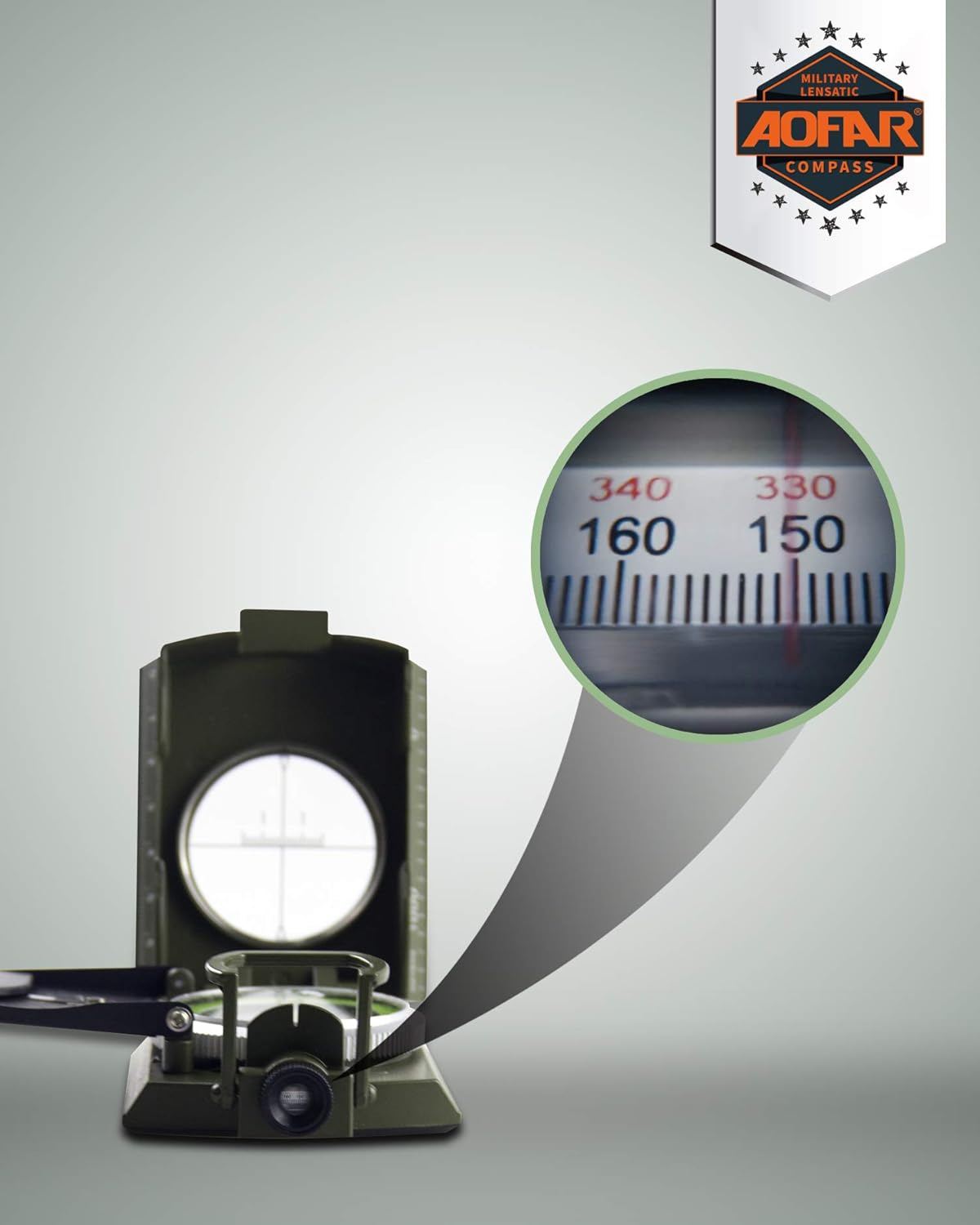 Military Compass for Hiking, L - Compass Lensatic avis et prix