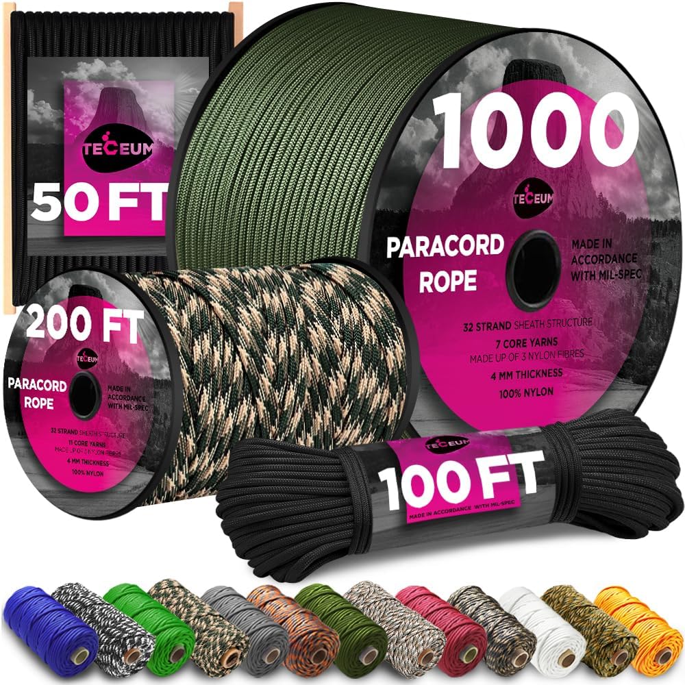 750 lb Paracord Rope 1000ft/20 - Para Cord 1000Ft avis et prix