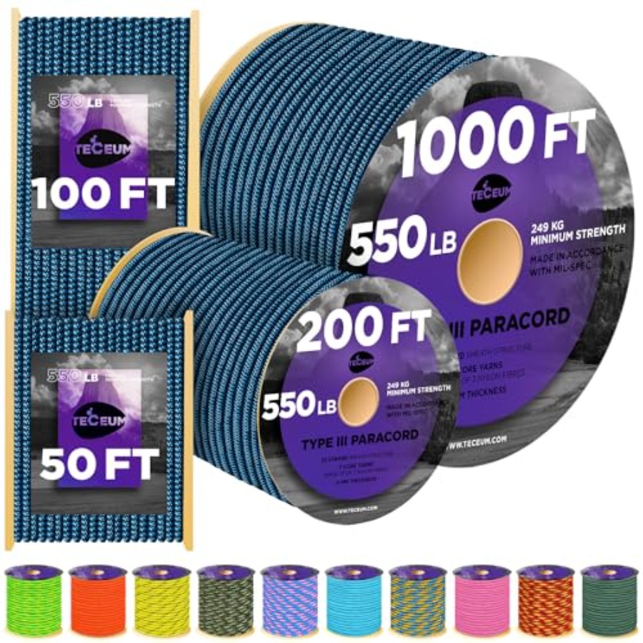 Reflective Paracord Rope 1000  - Para Cord 1000Ft avis et prix