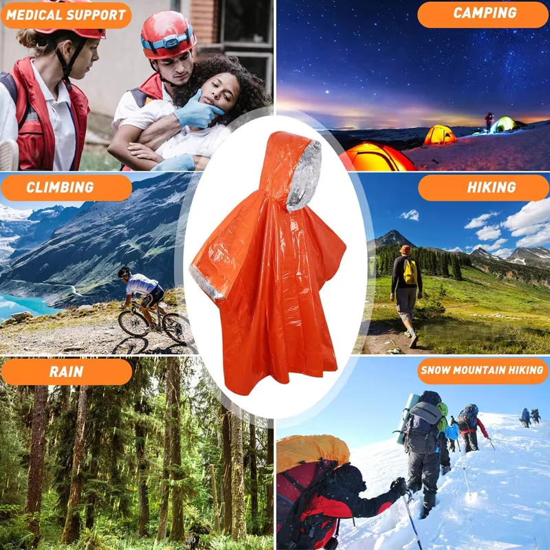 Emergency Survival Rain Poncho - Survival Blanket Reflective avis et prix