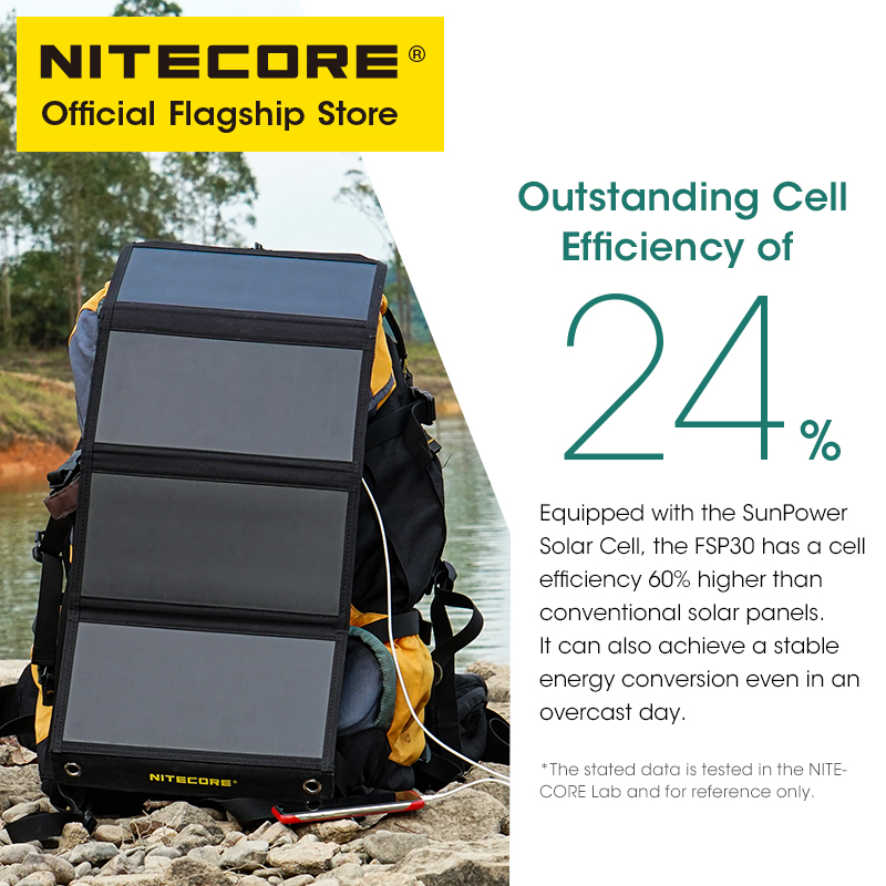 NITECORE FSP30 30W Portable So - Solar Emergency Charger avis et prix