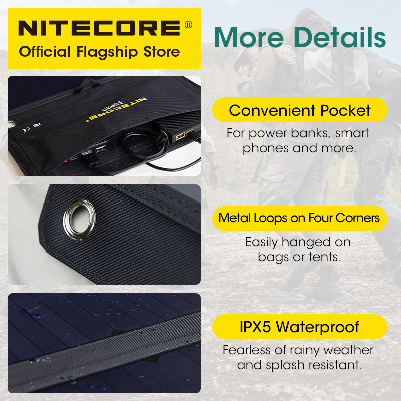 NITECORE FSP30 30W Portable So - Solar Emergency Charger avis et prix