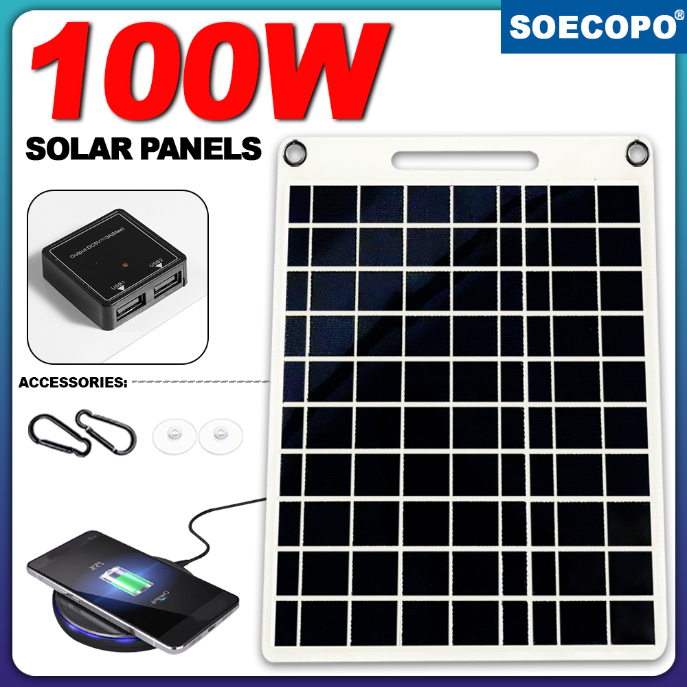 100W Waterproof Solar Panel Po - Solar Emergency Charger avis et prix
