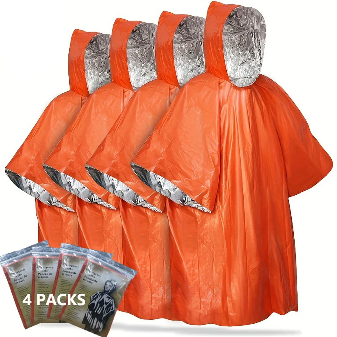 Emergency Rain Poncho with Hoo - Emergency Mylar Tent avis et prix
