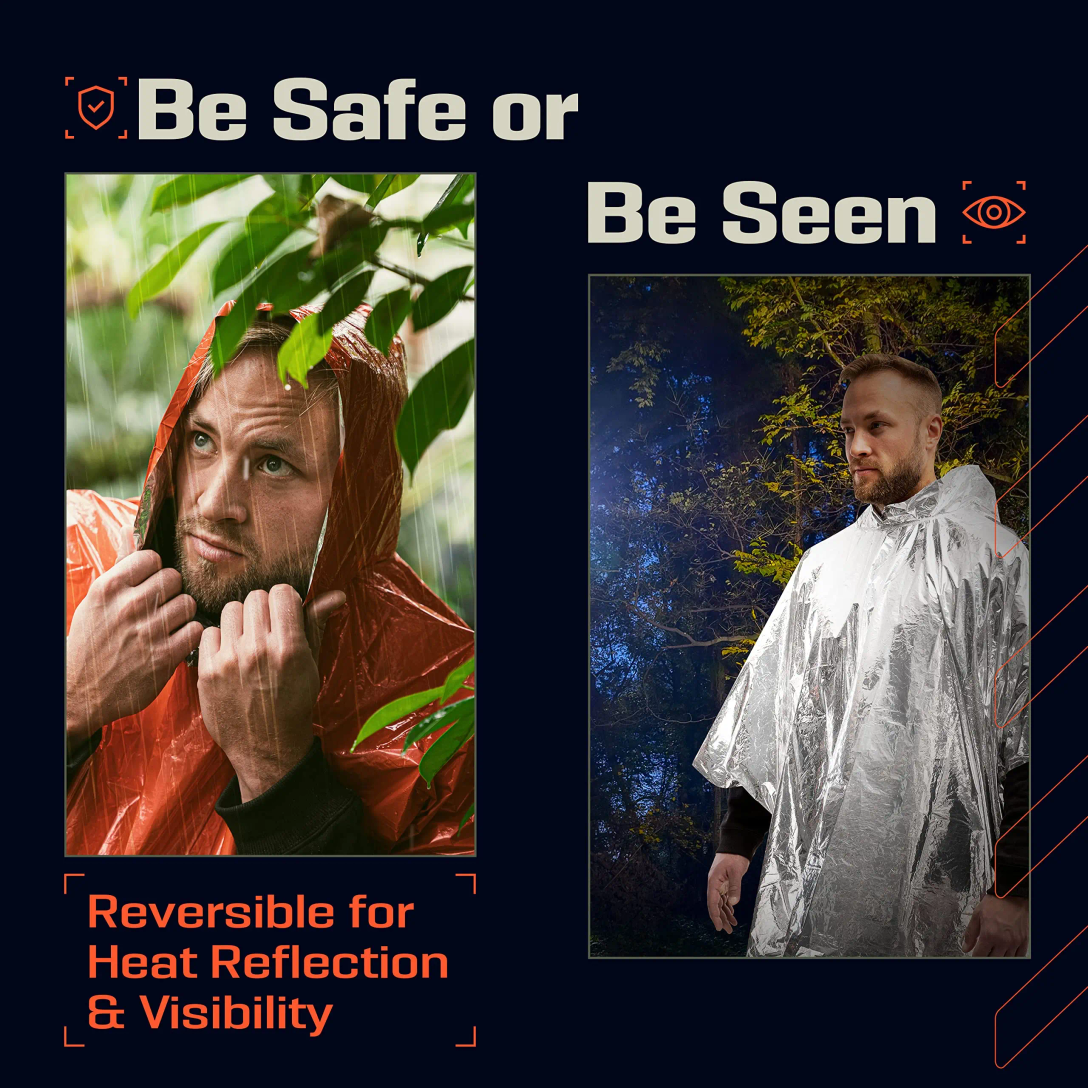 Emergency Rain Poncho with Hoo - Emergency Mylar Tent avis et prix